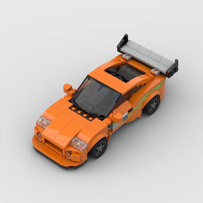 MOC Fast &amp; Furious1 Supra coche deportivo vehículo campeón de velocidad Racer bloques de construcción ladrillos creativos juguetes de garaje para niños regalos