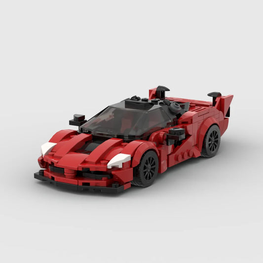 Moc ferraried fxxk corrida carro esportivo veículo velocidade campeão racer blocos de construção tijolo criativo garagem brinquedos para meninos presentes