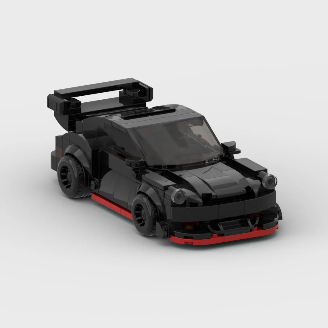 Moc 911rwb corpo largo baixo corrida velocidade campeão racer blocos de construção tijolo criativo garagem brinquedos para meninos presentes