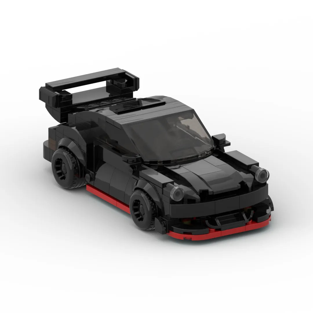 Moc 911rwb corpo largo baixo corrida velocidade campeão racer blocos de construção tijolo criativo garagem brinquedos para meninos presentes