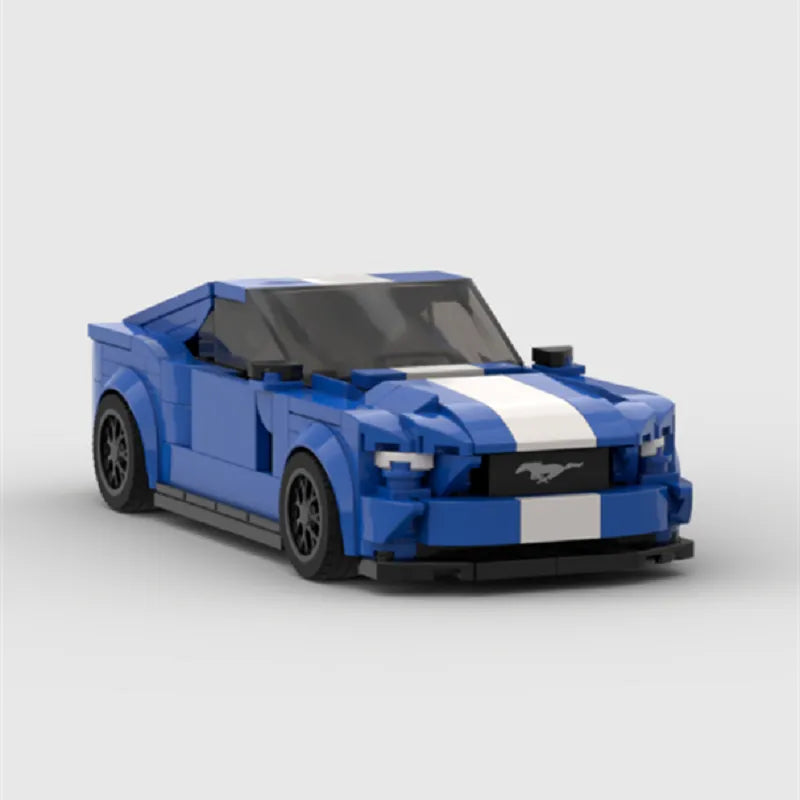 MOC Ford Mustang Hoonicorn coche campeón de velocidad Racer FIT Brick Racing Super bloques de construcción de ladrillos juguetes niños regalos