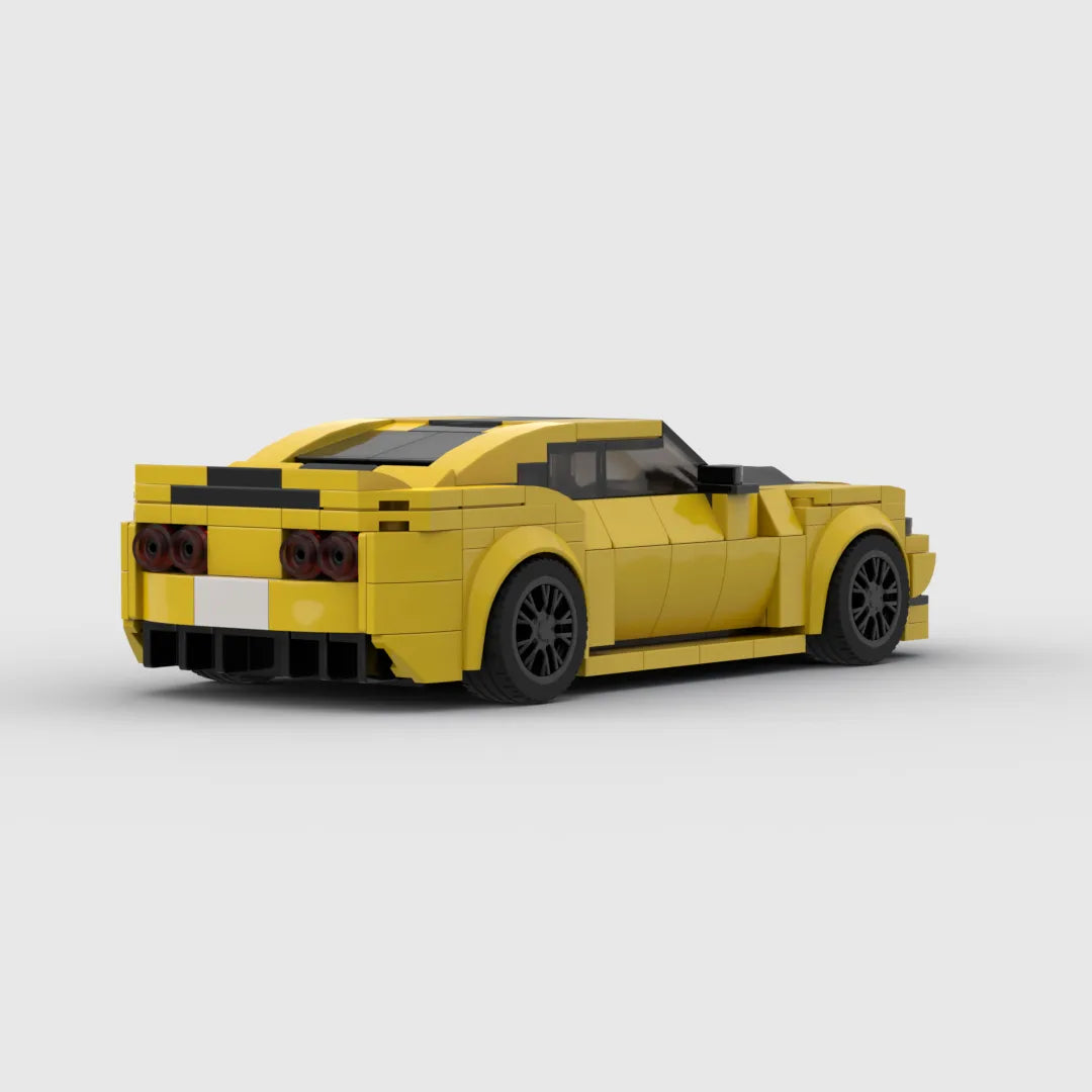 Moc camaro carro esportivo de corrida veículo velocidade campeão racer blocos de construção tijolo criativo garagem brinquedos para meninos