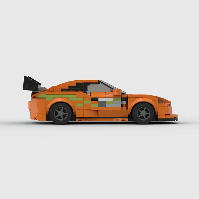 MOC Fast &amp; Furious1 Supra coche deportivo vehículo campeón de velocidad Racer bloques de construcción ladrillos creativos juguetes de garaje para niños regalos